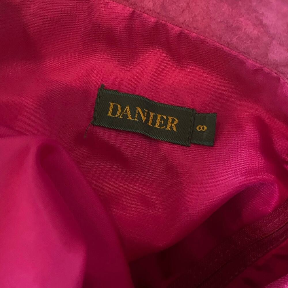 Vintage 90’s Danier Pink Suede Leather Lined Skirt Blazer Set Cowgirl Size 8 - Picture 5 of 15
